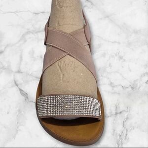 GIRL'S Sandal Light Pink and Rhinestone Embellished Sandals